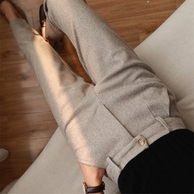 Herringbone Woolen Trousers
