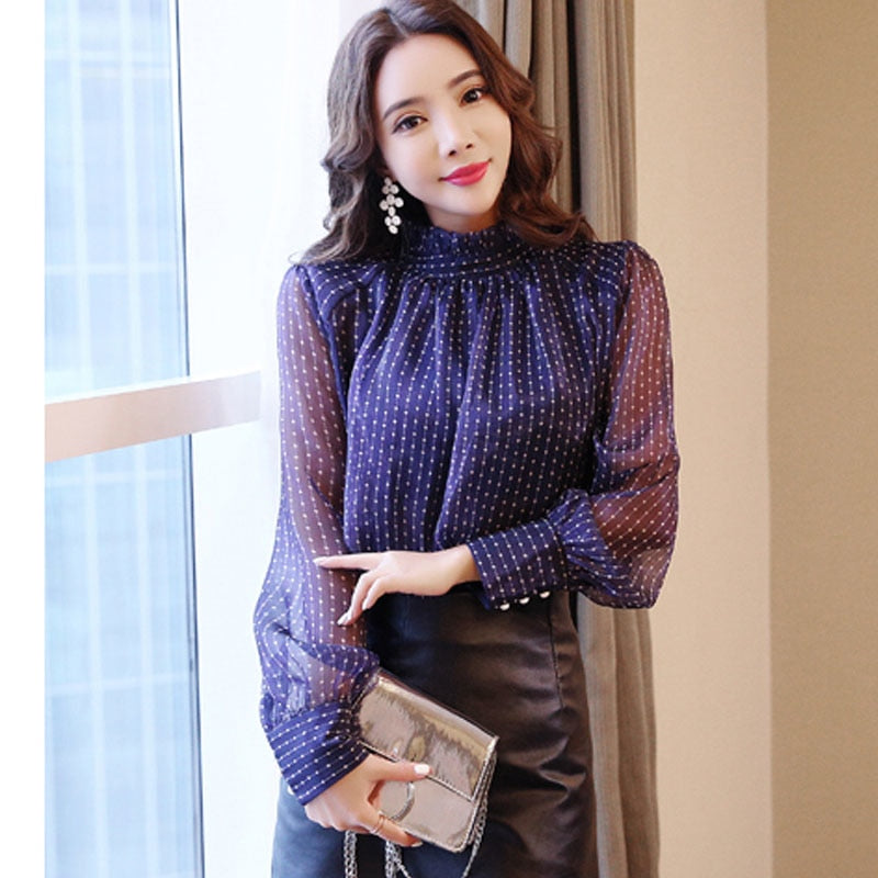 Long Sleeved Loose Blouse