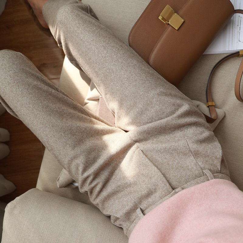 Herringbone Woolen Trousers
