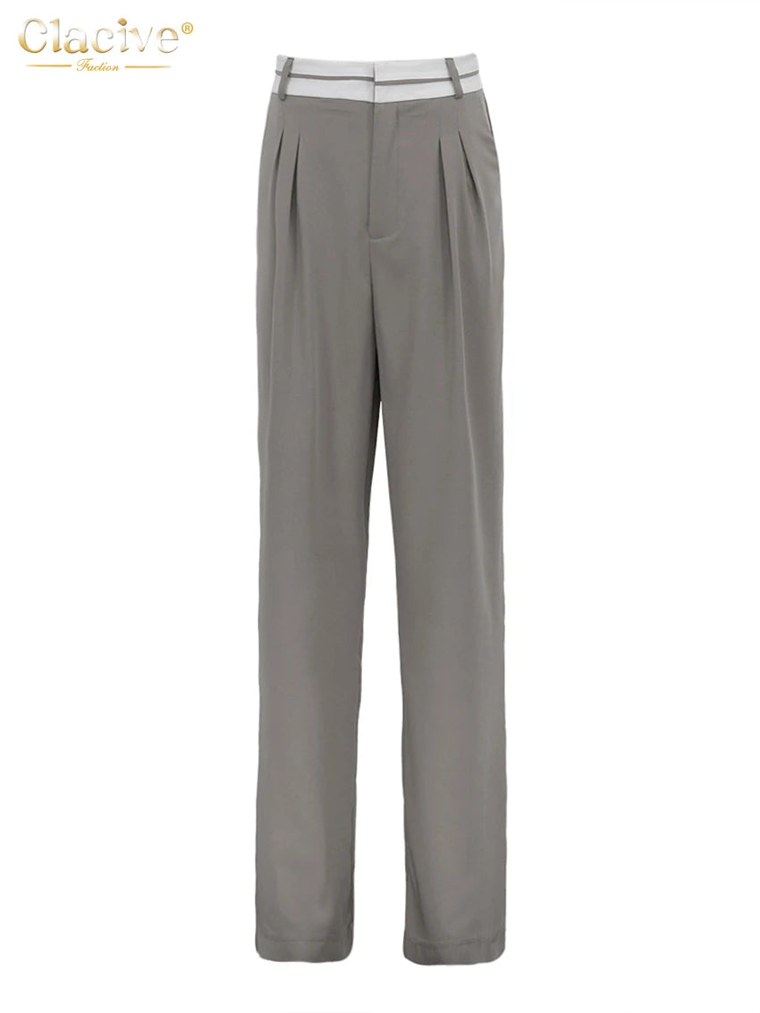 Elegant Loose High Waist Trousers