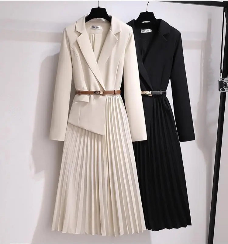 Astra Pleated Blazer Dress