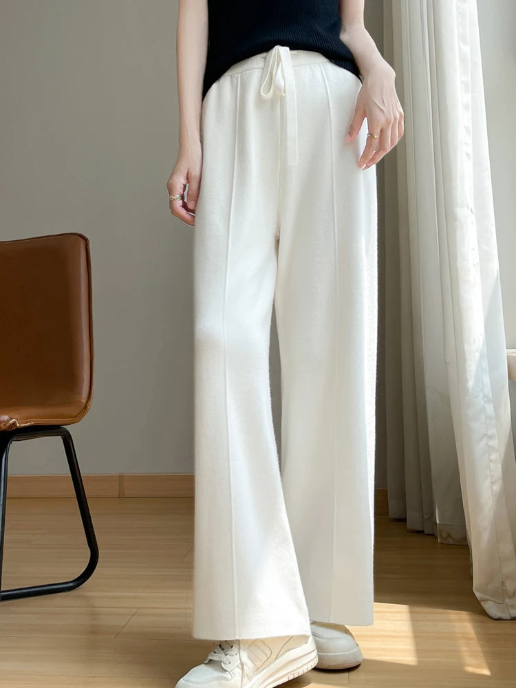 Noa – High-Waist Knit Wide-Leg Pants