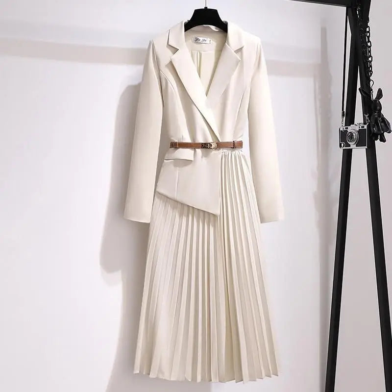 Astra Pleated Blazer Dress