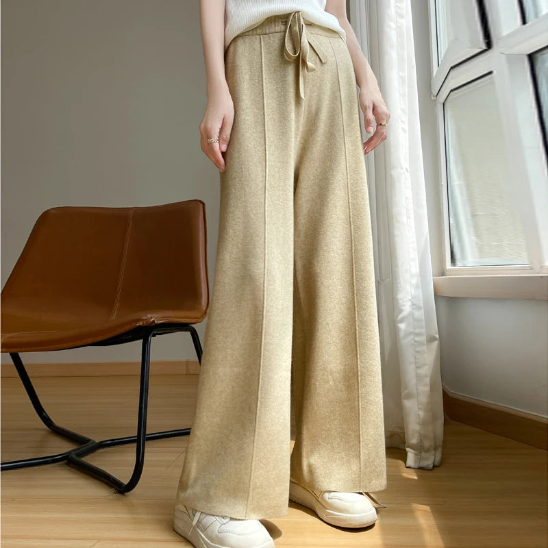 Noa – High-Waist Knit Wide-Leg Pants