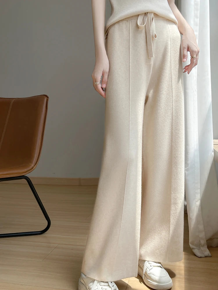 Noa – High-Waist Knit Wide-Leg Pants