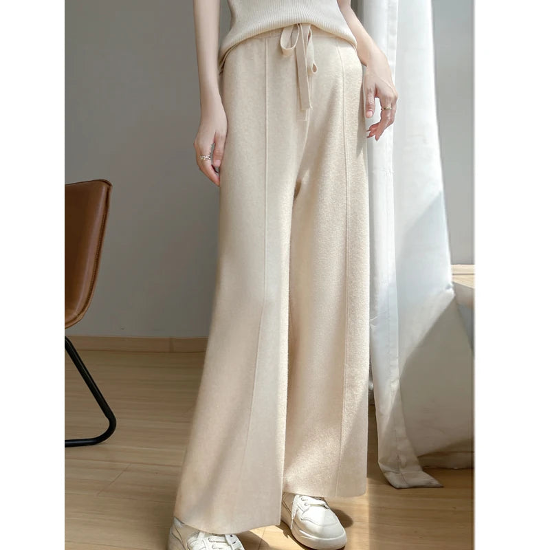Noa – High-Waist Knit Wide-Leg Pants
