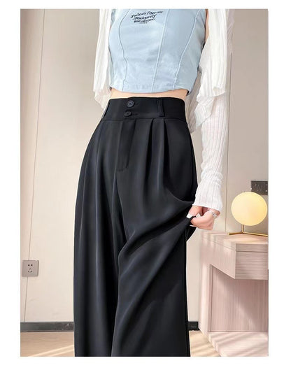 Ice Silk Wide-Leg Trousers
