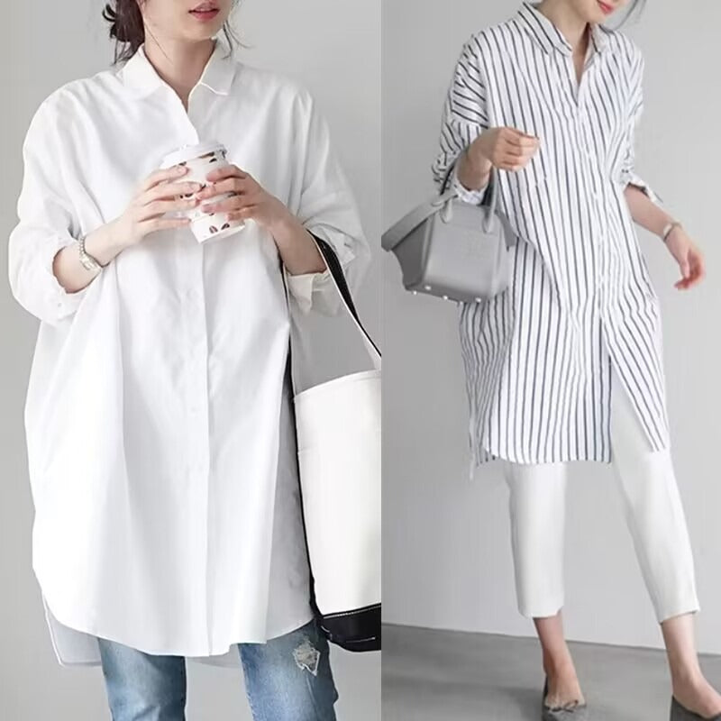 Long Flare Sleeve Blouse