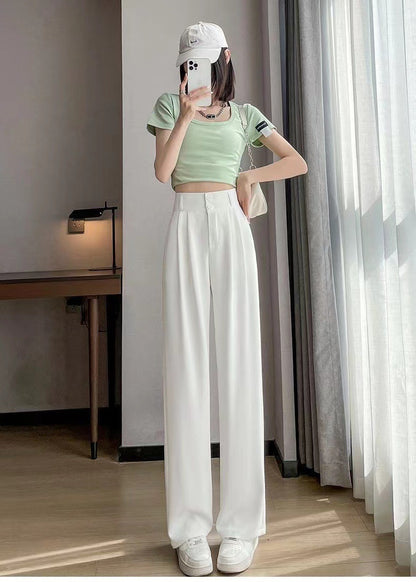 Ice Silk Wide-Leg Trousers