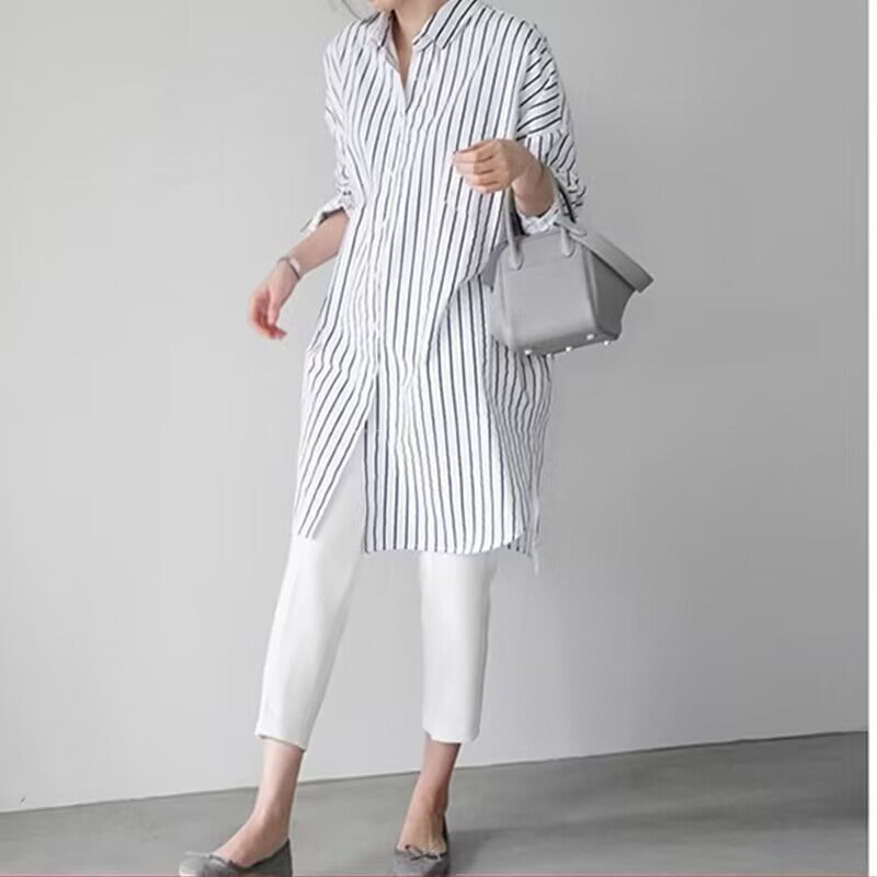 Long Flare Sleeve Blouse
