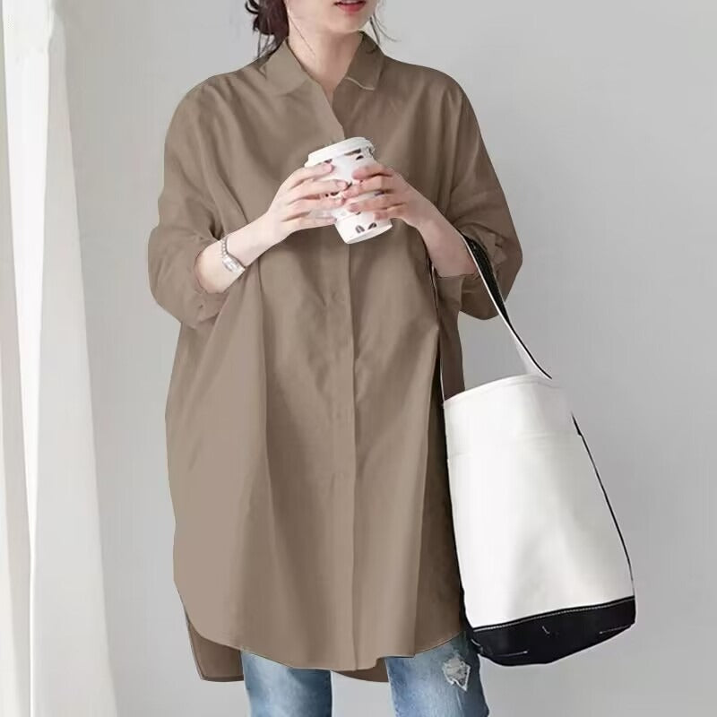 Long Flare Sleeve Blouse