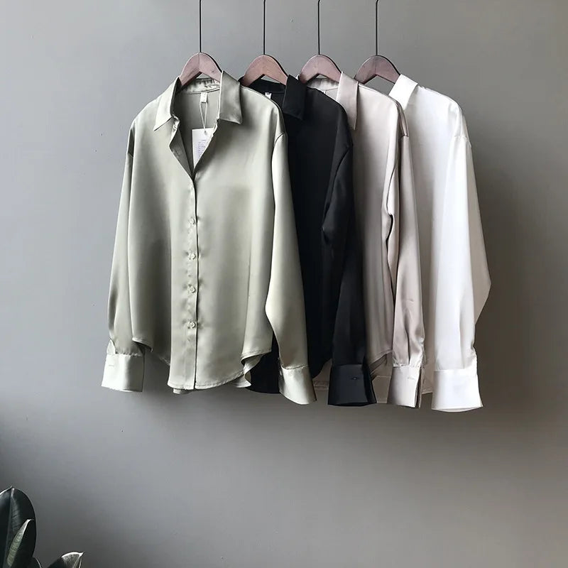 Button Up Satin Shirt
