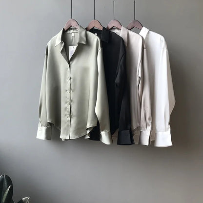 Button Up Satin Shirt