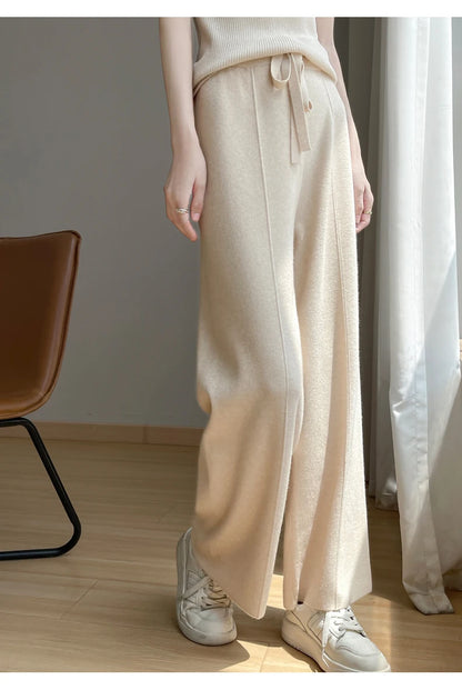 Noa – High-Waist Knit Wide-Leg Pants