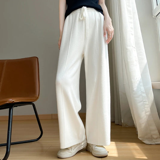 Noa – High-Waist Knit Wide-Leg Pants