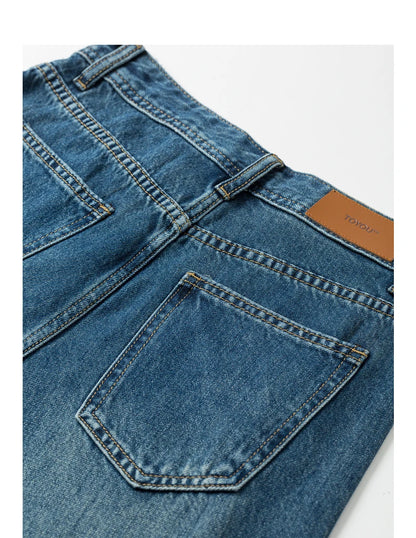 Wide-Leg High-Waist Denim Jeans